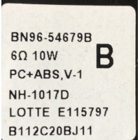 KIT DE BOCINAS (4PZS) PARA TV SAMSUNG / NUMERO DE PARTE BN96-54679B / 6Ω  10W / PC+ABS,V-1 / NH-1017D / E115797 / B112C20BJ11 / BN9654679B / 54679B / NUMERO DE PANEL CY-QB055FHV1H / MODELO QN55LS03BDFXZA